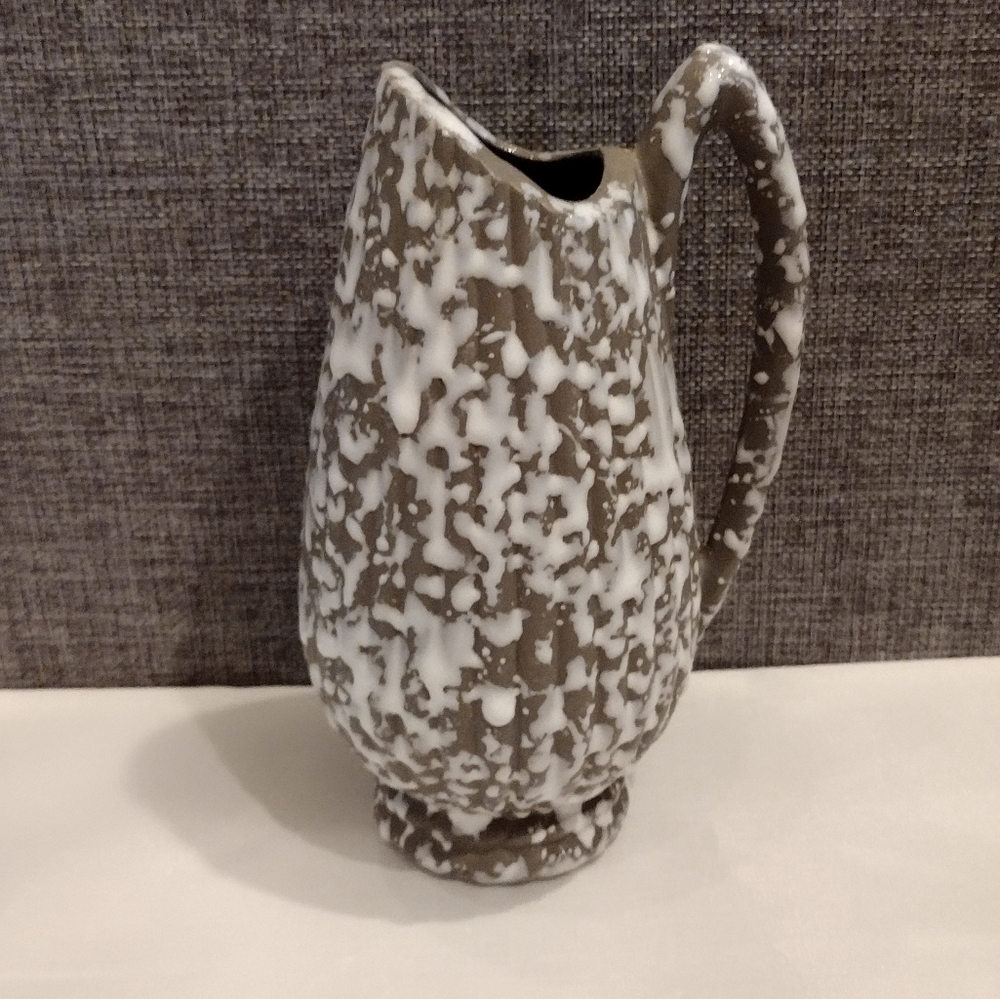 Savoy Ceramic Pitcher with Lava Glaze